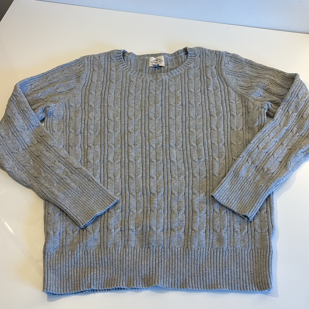 Women’s St. John's Bay Light Gray Crewneck Sweater Sz XL